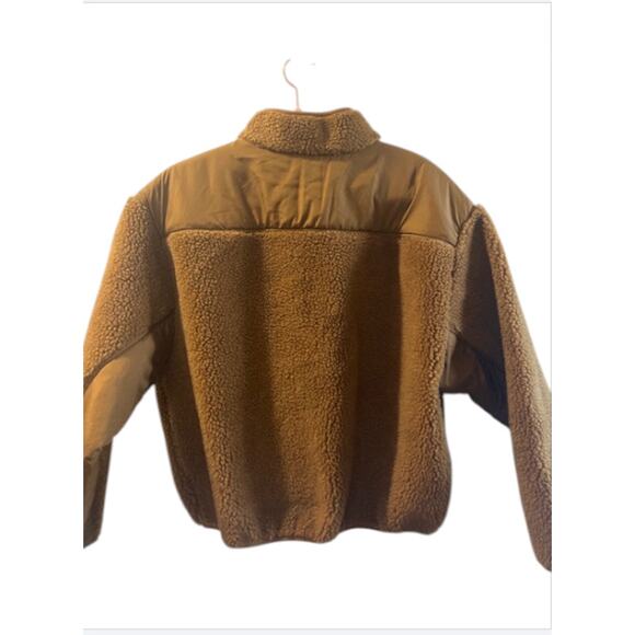 Brown Faux Shearling Pullover - MADEWELL - S - Picture 4 of 9